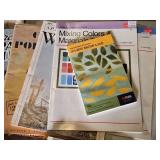 Art Supplies Lot including Paints, Brushes, and a Pile of Modern and Vintage Instructional Books