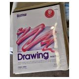 Art Supplies Lot including Paints, Brushes, and a Pile of Modern and Vintage Instructional Books