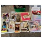 Assorted Craft Supplies including National Geographic Magic Chemistry Science Lab, Craft Paints, and Art Tools