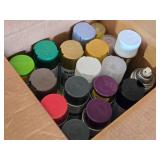 Art Supplies Lot including Paints, Brushes, Pencils, and Canvas