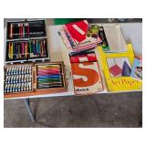Art Supplies Collection including Canson Sketch Pads, Watercolor Paints, and Artist Pencils - Nothing checked for completeness
