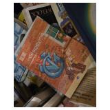 Full Tote of Books Including Dictionaries and Guides, and Other Assorted Titles and Reference Books