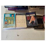 Lot of Books and Audiobook Cassettes Including Sociological Textbook and Self-Help Titles