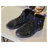 Nike Jordan 12 Retro Black Purple Basketball Shoes Size 10.5
