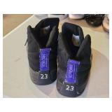 Nike Jordan 12 Retro Black Purple Basketball Shoes Size 10.5