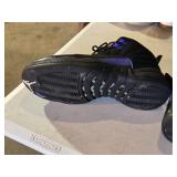 Nike Jordan 12 Retro Black Purple Basketball Shoes Size 10.5