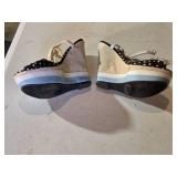 Qupid Polka Dot Wedge Sandals Size 7