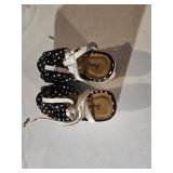 Qupid Polka Dot Wedge Sandals Size 7