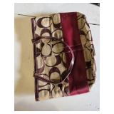 Coach Green and Black Leather Crossbody Bag and Coach Canvas Tote Bag