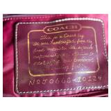 Coach Green and Black Leather Crossbody Bag and Coach Canvas Tote Bag