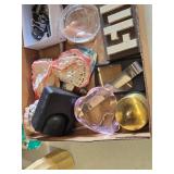 Lot of Assorted Miscellaneous Items including Wooden Shoe, Wooden Parrot, and Small Accessories