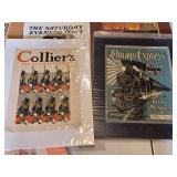 Lot of Vintage Magazine Covers and Posters including Collier