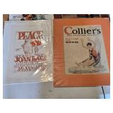 Lot of Vintage Magazine Covers and Posters including Collier
