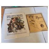 Lot of Vintage Magazine Covers and Posters including Collier