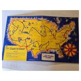 Vintage Coast-to-Coast Map Game and Rome Maps