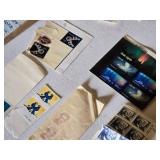 Collection of Vintage and Modern U.S. Postage Stamps Some Unmarked, Pile of Used