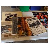 Lot of Posters and Prints including Sylvester Stallone F.I.S.T. Poster, The Decider Mission Accomplished Poster, and Nature Prints