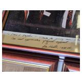 Framed Autographed Photographs Including Politicians and Business Figures with Facsimile Autos