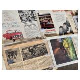 Lot of Vintage Advertisements including Marlboro Gear, Chevrolet 1960, and Fatima Cigarettes