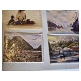 Collection of Assorted Prints and Artwork Including Dog Portraits, Scenic Landscapes, and Floral Designs