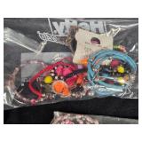 Lot of Jewelry and Craft Supplies including Beads, Bracelets, and Earrings