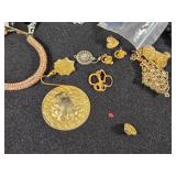 Lot of Jewelry and Craft Supplies including Beads, Bracelets, and Earrings