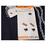 Lot of Jewelry and Craft Supplies including Beads, Bracelets, and Earrings