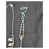 Assorted Jewelry including Necklaces, Bracelets, and Rosary