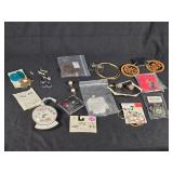Assorted Jewelry Items including Earrings, Bracelets, and Accessories Lot