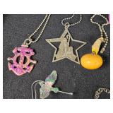 Lot of Jewelry and Accessories including Cross Pendants, Rosaries, and Earrings