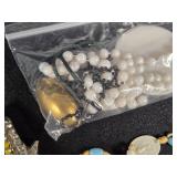 Lot of Jewelry and Accessories including Cross Pendants, Rosaries, and Earrings