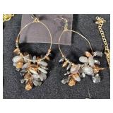 Lot of Fashion Jewelry Including Necklaces and Earrings, Plus Bracelet and Chains