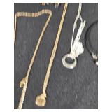 Lot of Fashion Jewelry Including Necklaces and Earrings, Plus Bracelet and Chains
