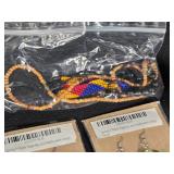 Assorted Jewelry and Accessories including La Mode Fashion Accessories, Dritz Buttons, and Various Earrings and Brooches