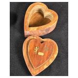 Vintage Trinket Boxes and Decorative Items Lot including Heart-Shaped Box, Enamel Owl Compact, and Butterfly Tin