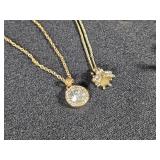 Gold and Silver Colored Jewelry Collection including Necklaces, Pendants, and Rings