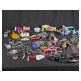 Lot of Keychains and Accessories Including Valleyfair, American Heart Association, and Ecuador Shoe Keychains