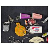 Lot of Keychains and Accessories Including Valleyfair, American Heart Association, and Ecuador Shoe Keychains