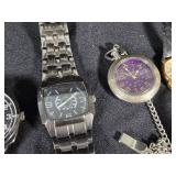 Lot of Mixed Watches including Timex, Fossil, and More - Most Parts Only, All Untested