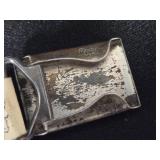 Assorted Jewelry and Accessories Lot including Hickok Sterling Silver Belt Buckle, Watch, and Pendant