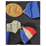 Collection of Vintage Wisconsin State Music Association Medals and Pins Including MHS Latin Medal 1960