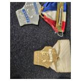 Collection of Vintage Wisconsin State Music Association Medals and Pins Including MHS Latin Medal 1960
