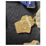 Collection of Vintage Wisconsin State Music Association Medals and Pins Including MHS Latin Medal 1960