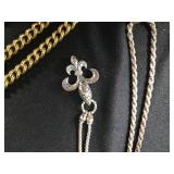 Necklaces Including Dog and Fleur-de-lis and Jaguar