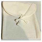 Cozy Earth Canvas Tote Bags with Tan Leather Handles and a soft cream pouch