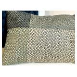 Throw Pillows - 3-Pack - Navy Knit Braided, Mountain Stripe, Geometric Bronze Pattern