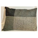 Throw Pillows - 3-Pack - Navy Knit Braided, Mountain Stripe, Geometric Bronze Pattern
