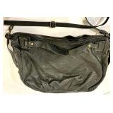 Deena & Ozzy Pebbled Leather Shoulder Bag - Black