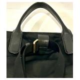 Trumi Canvas Backpack Purse - Black with Gold-Tone Hardware