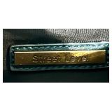 Street Level Purse - Teal Leather with Gold Chain Strap